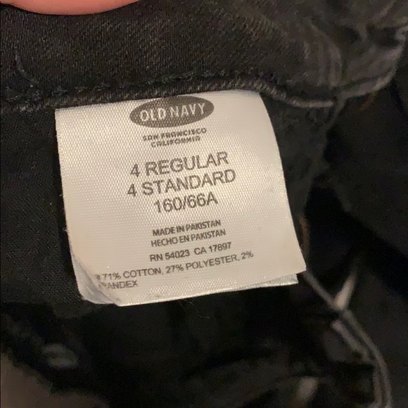 Old Navy - Black Washed Skinny Distressed Jeans - Picture 2 of 4